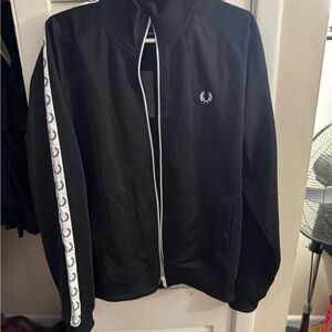 Fred Perry Black Bomber Jacket with Laurel Wreath